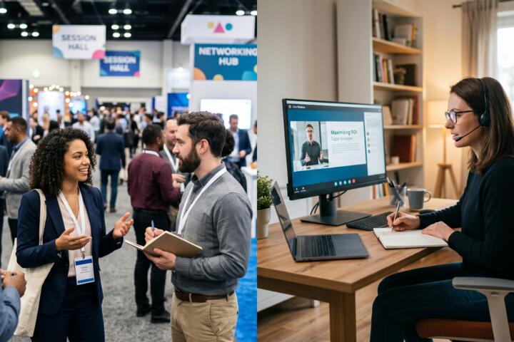 The ROI of Attending Tech Conferences vs. Online Webinars